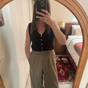 Madewell black sweater tank/vest